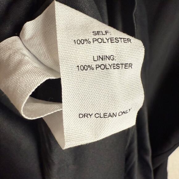 Amanda Uprichard Calliope Black Tie Waist Sheer Ruffled Long Sleeve Maxi Dress S - Picture 8 of 9